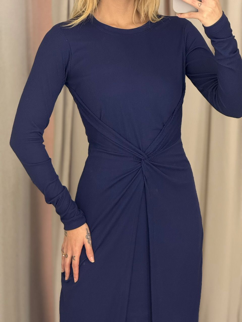 VESTIDO CLAUDIANE NÓ MARINHO