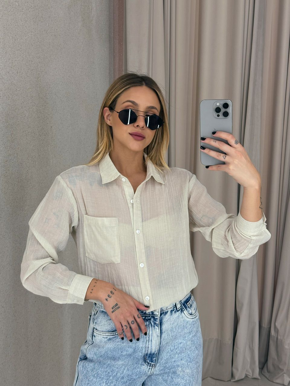 CAMISA DENISE LISA AREIA