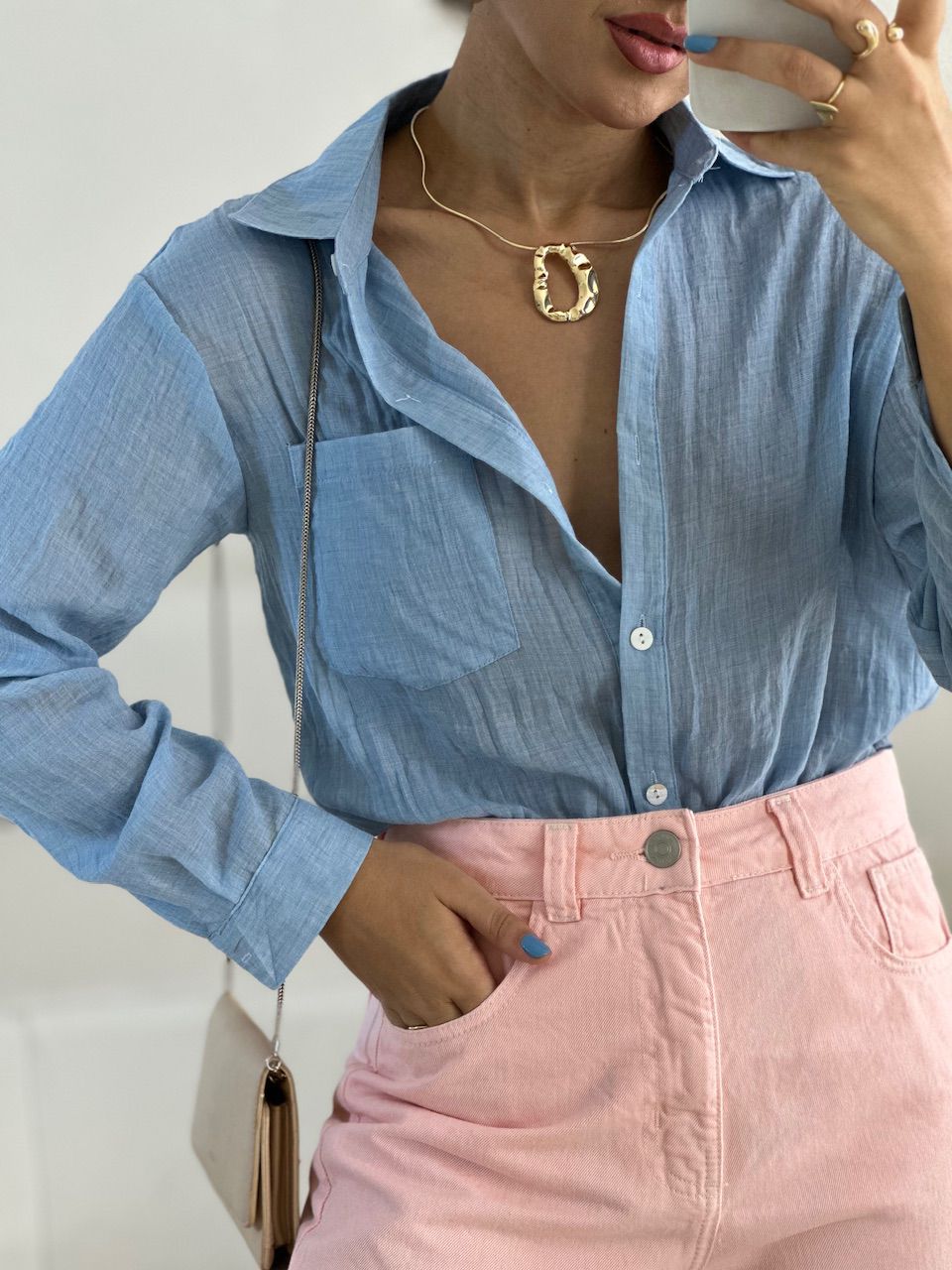 CAMISA DENISE LISA BABY BLUE