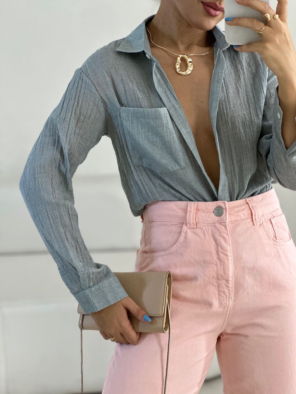CAMISA DENISE LISA CINZA