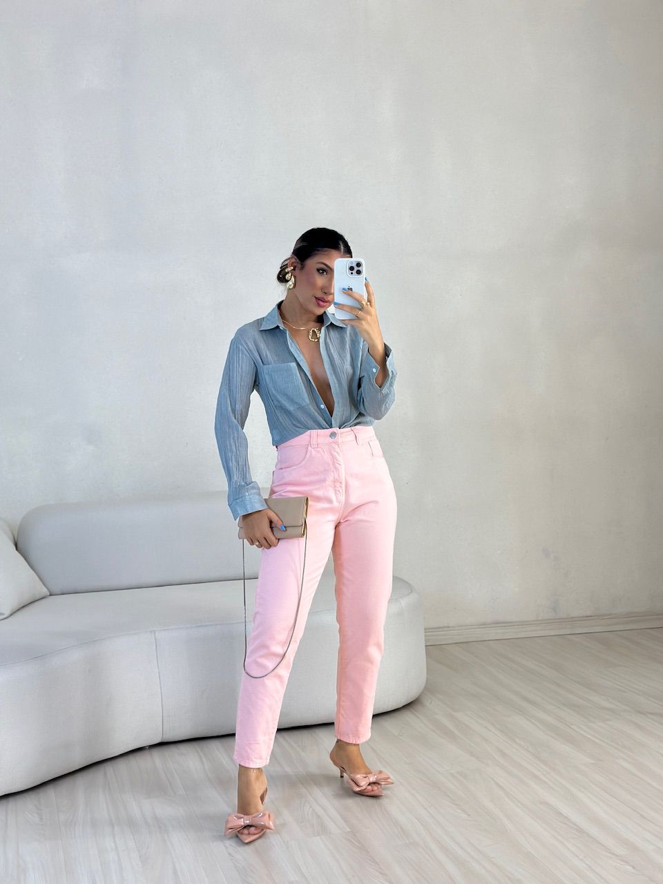 CAMISA DENISE LISA CINZA