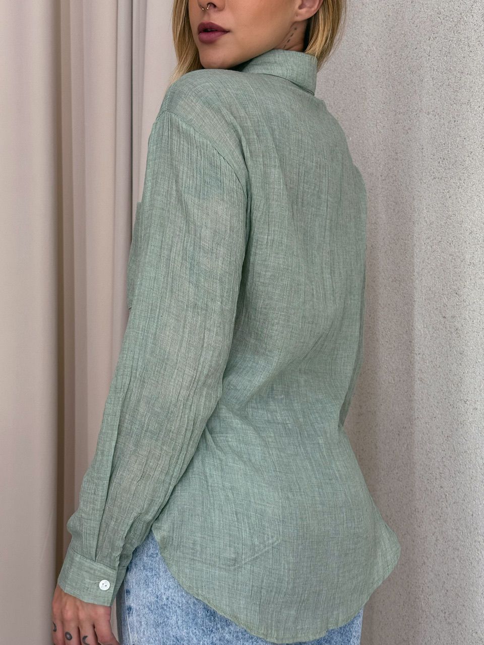 CAMISA DENISE LISA VERDE CHÁ
