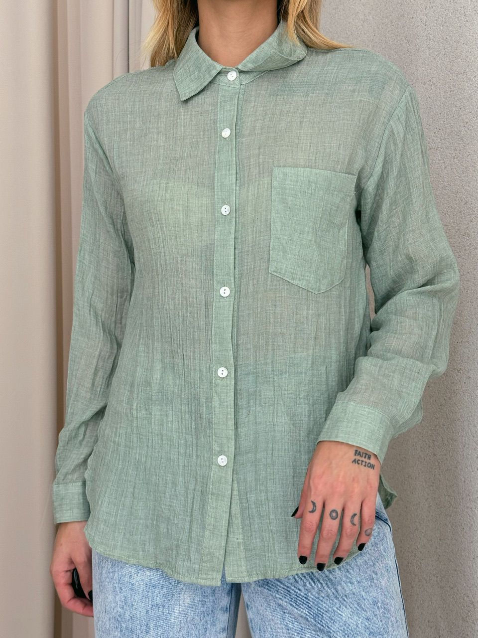 CAMISA DENISE LISA VERDE CHÁ