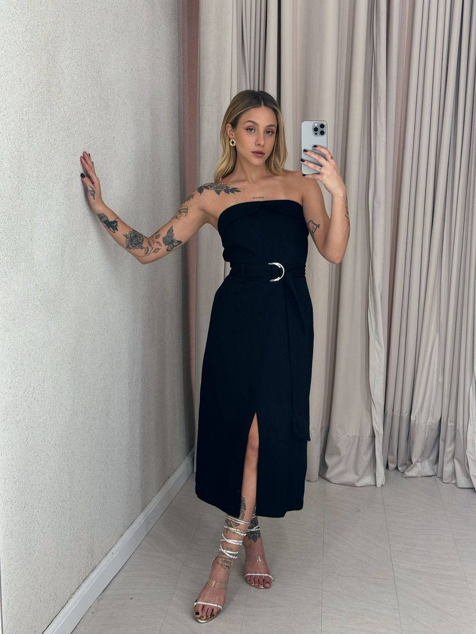 VESTIDO ARIANA TOMARA QUE CAIA PRETO