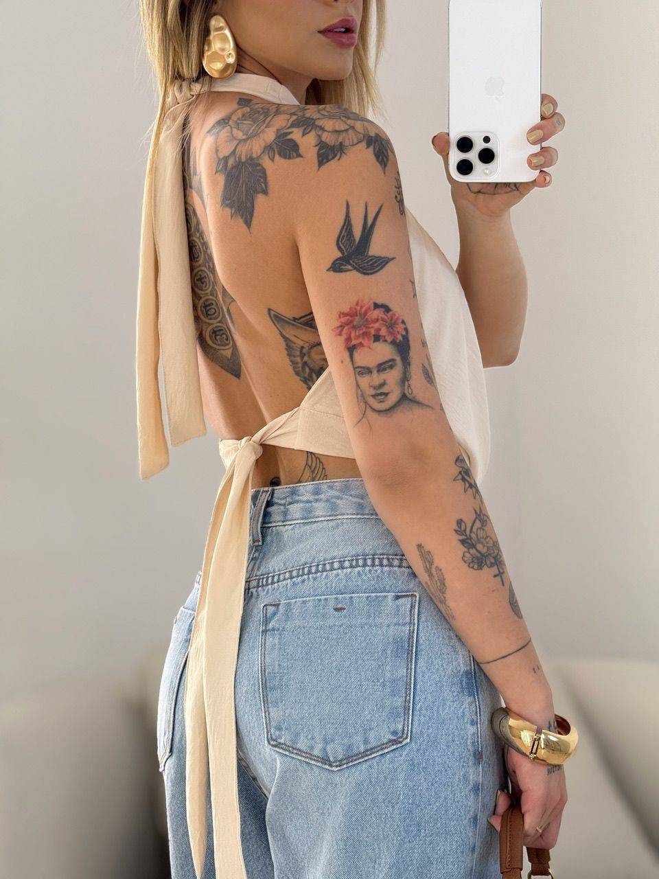 BLUSA GIULIA CF DECOTE AREIA
