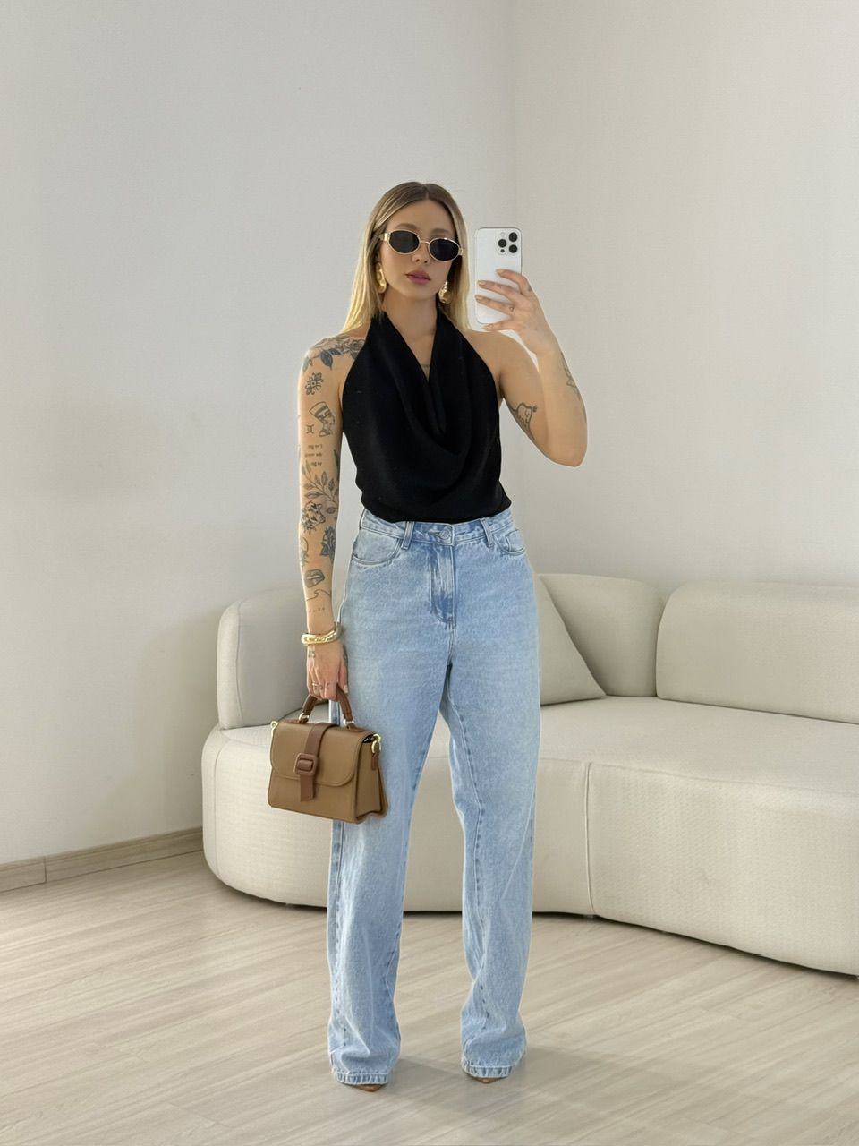 BLUSA GIULIA CF DECOTE PRETA