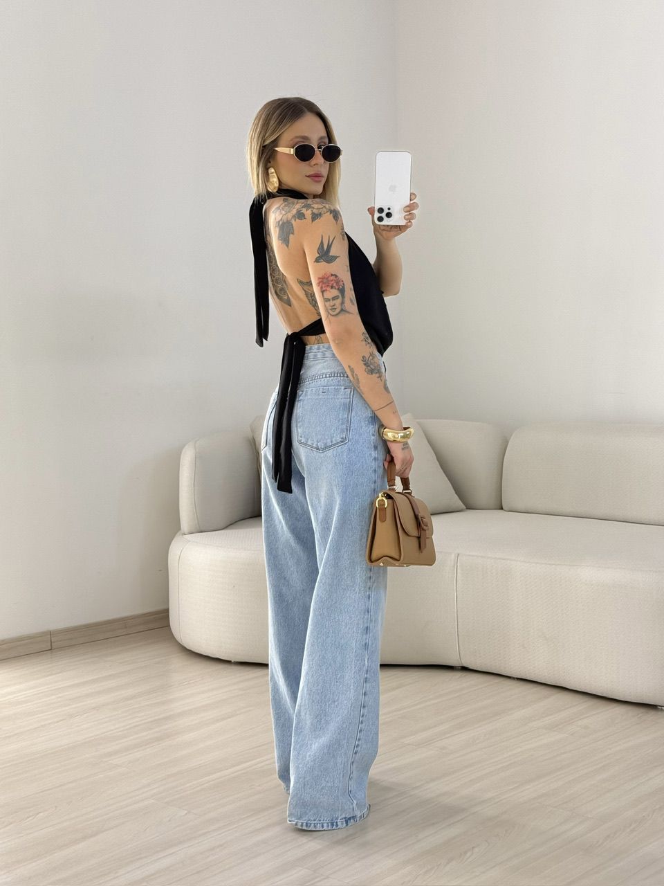 BLUSA GIULIA CF DECOTE PRETA