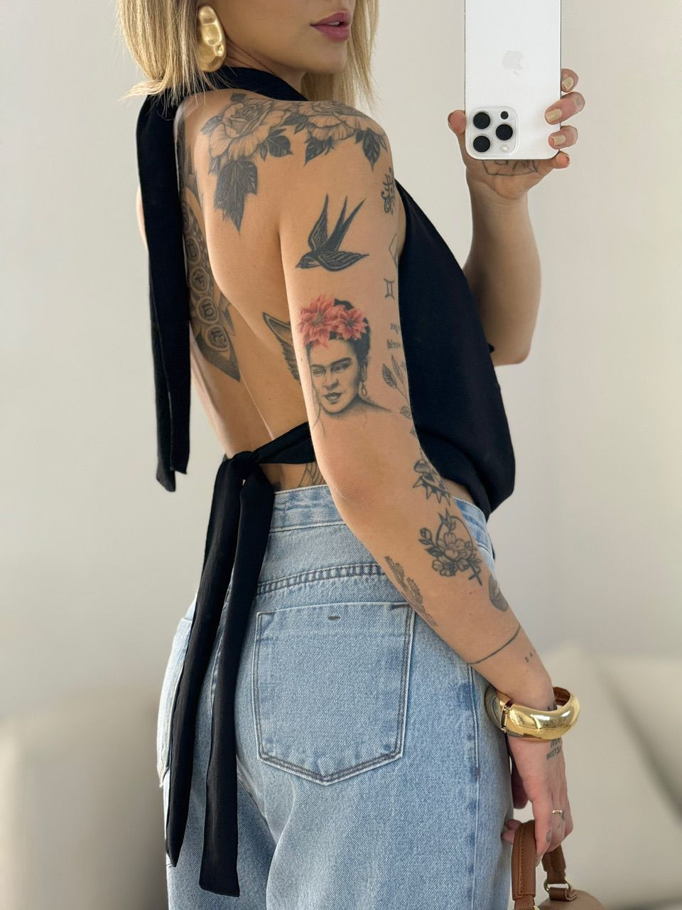 BLUSA GIULIA CF DECOTE PRETA