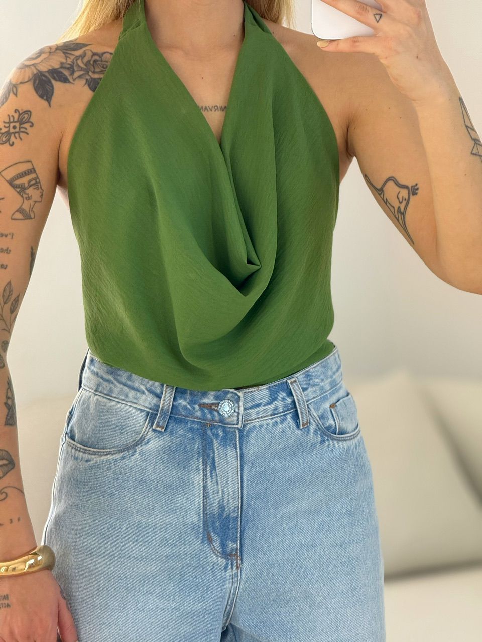 BLUSA GIULIA CF DECOTE VERDE