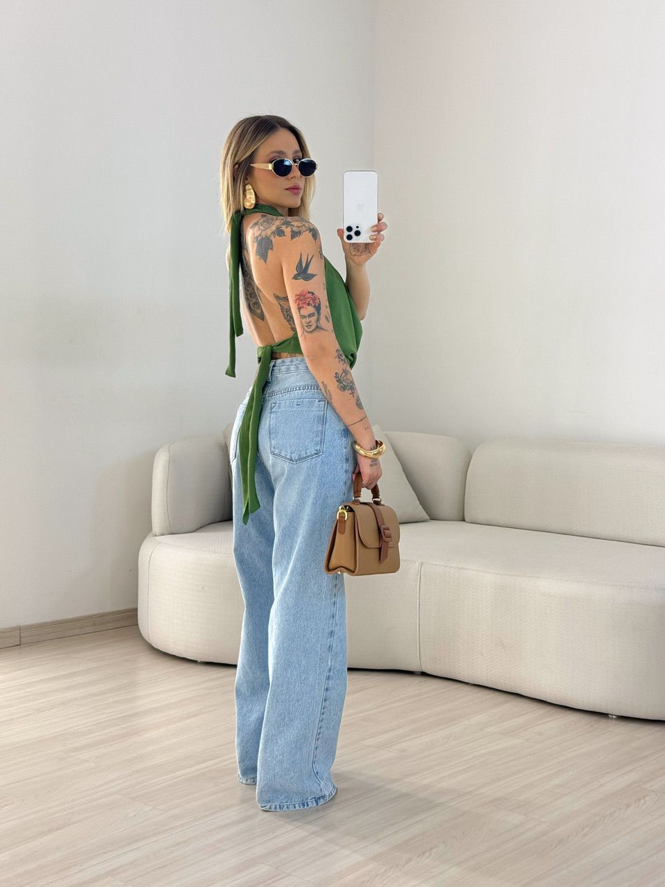 BLUSA GIULIA CF DECOTE VERDE