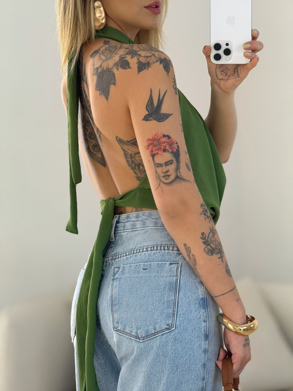 BLUSA GIULIA CF DECOTE VERDE
