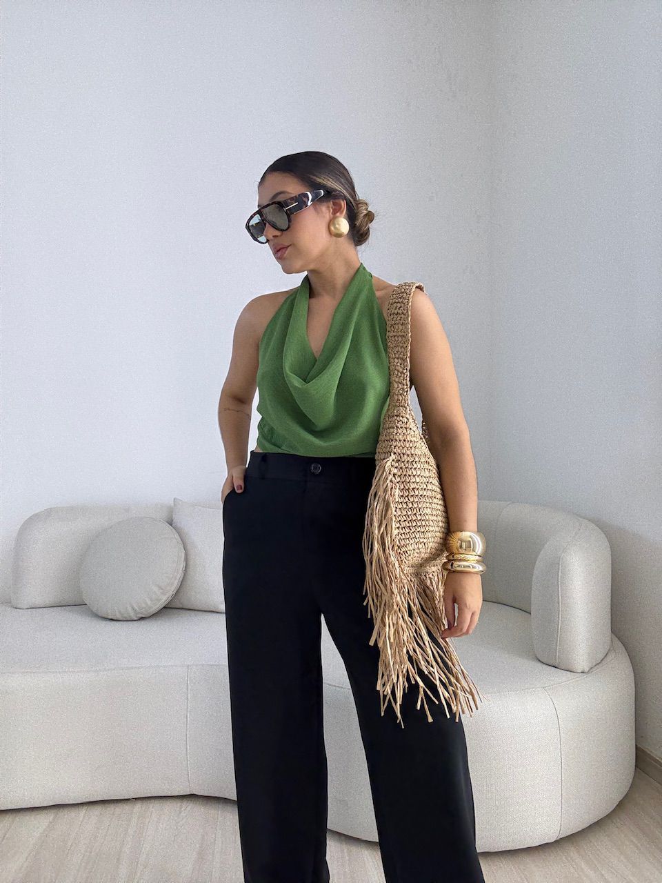 BLUSA GIULIA CF DECOTE VERDE