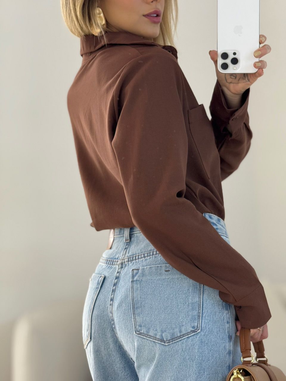CAMISA ROMANA BASIC MARROM