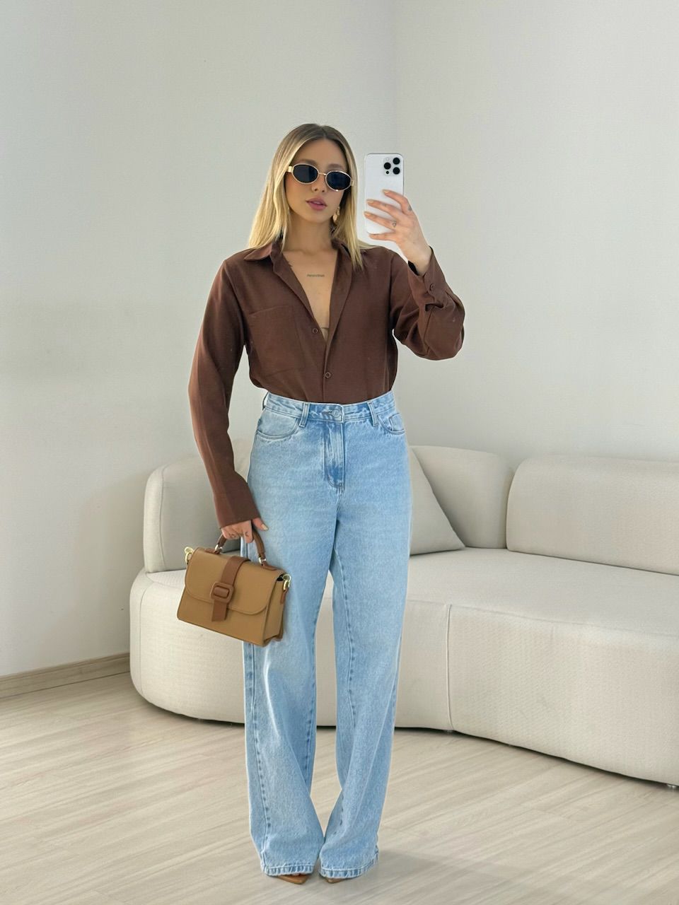 CAMISA ROMANA BASIC MARROM