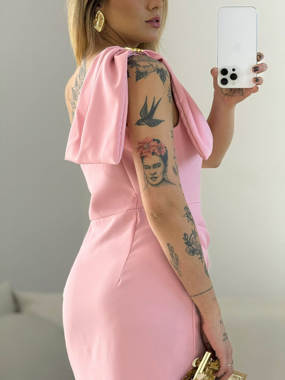 VESTIDO ALEXIA LAÇO ROSA
