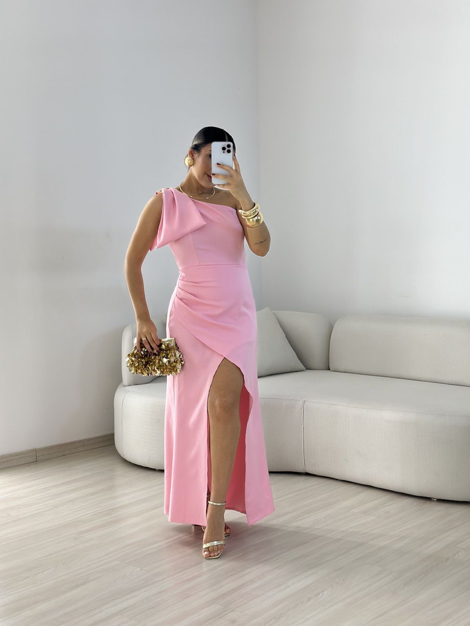 VESTIDO ALEXIA LAÇO ROSA