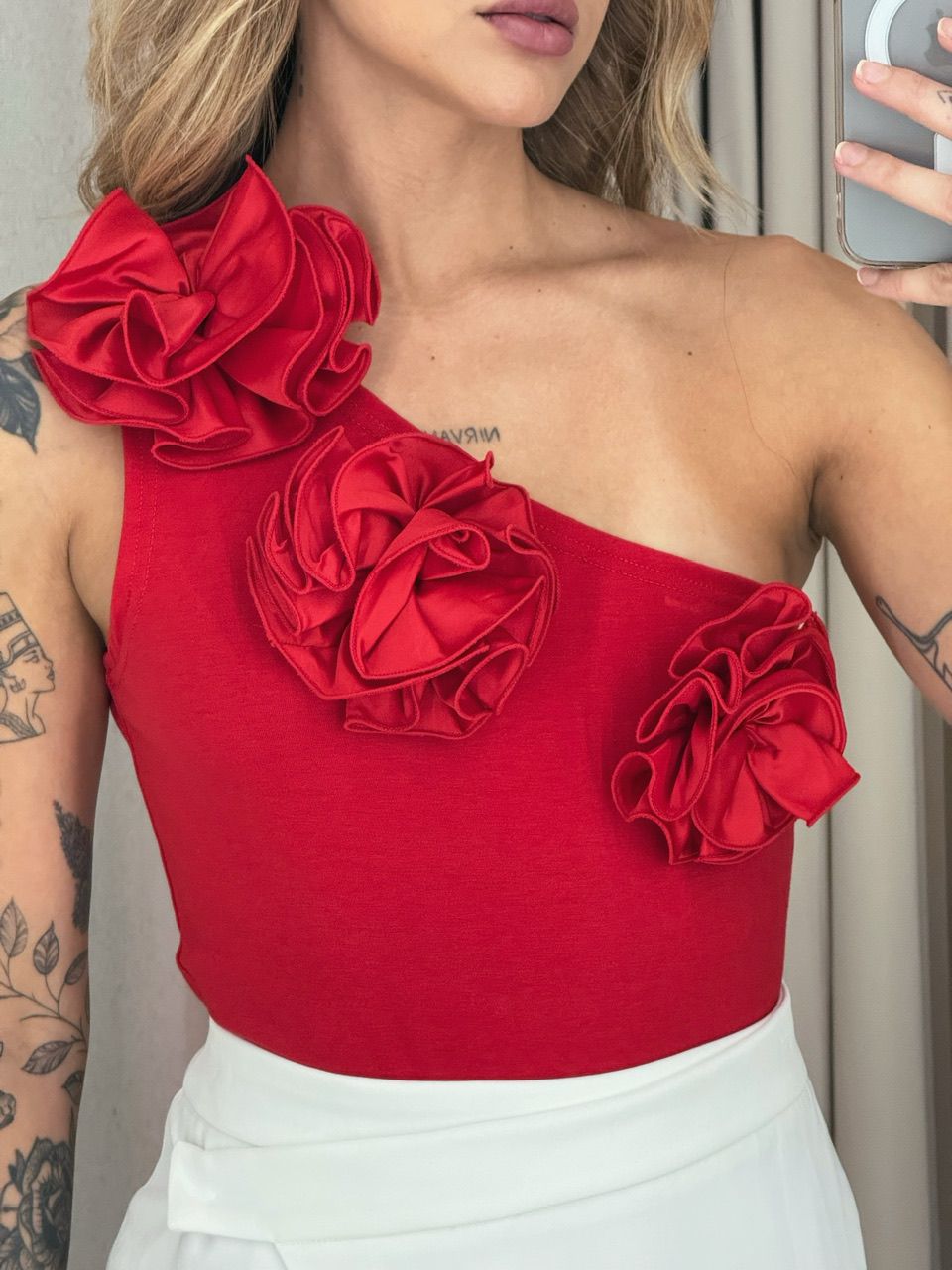 BODY MELISSA FLOR vermelho