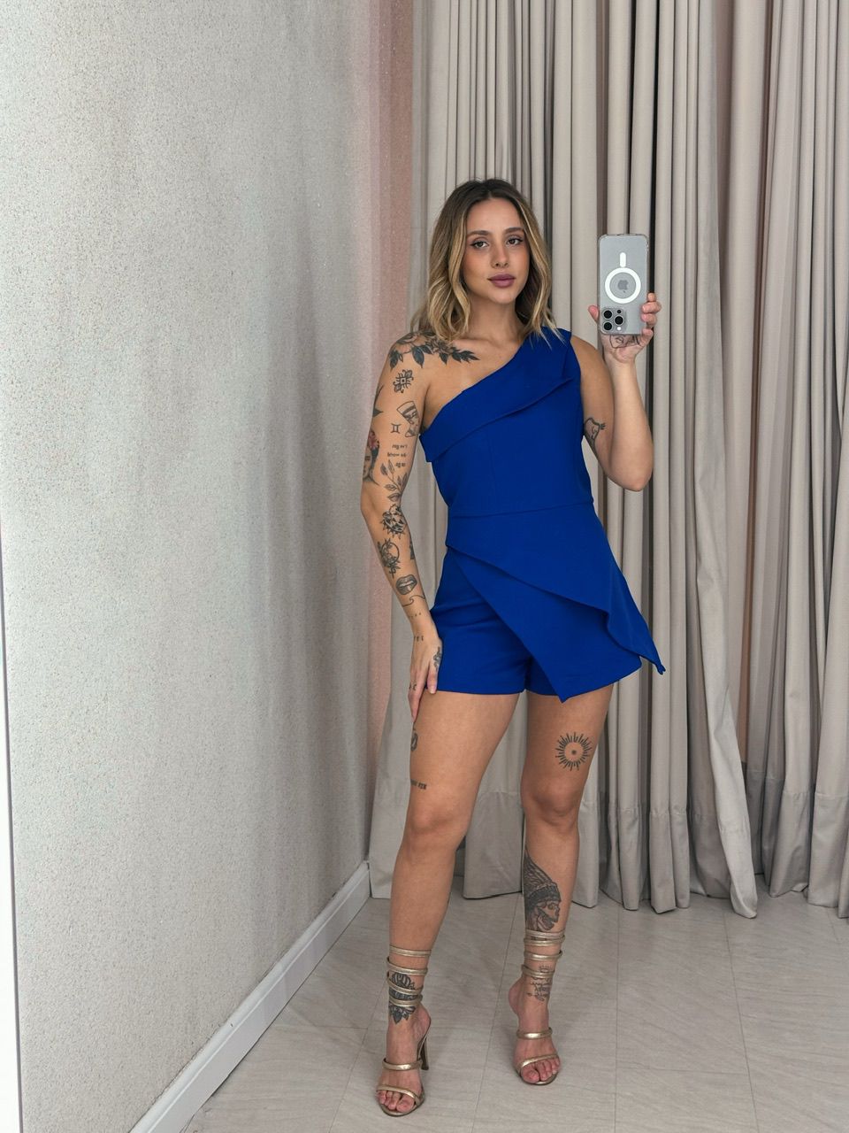 CONJUNTO SABRINA SHORT AZUL - 0057610109 - CAROLLA FERRARO