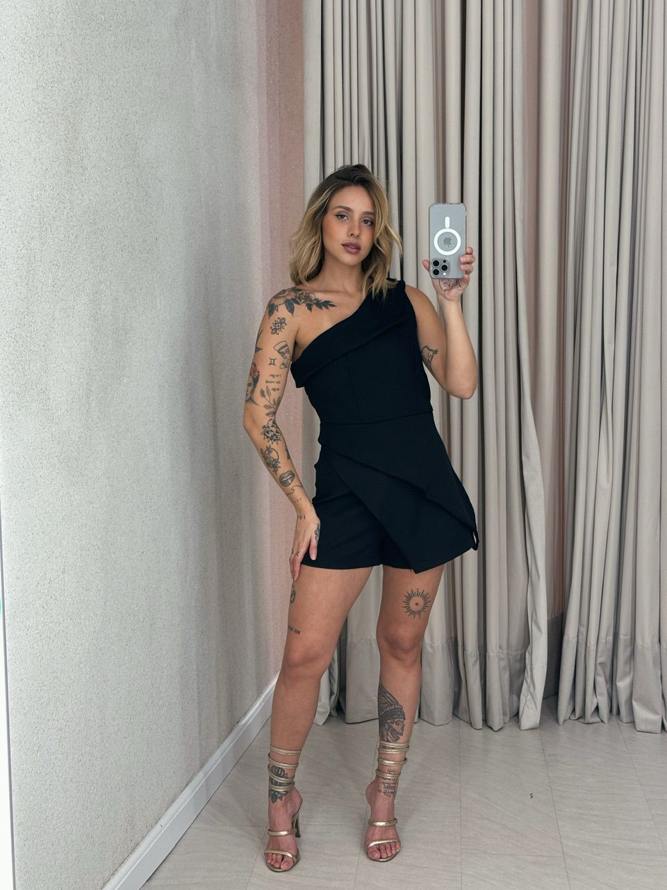 CONJUNTO SABRINA SHORT PRETO - 0057610032 - CAROLLA FERRARO