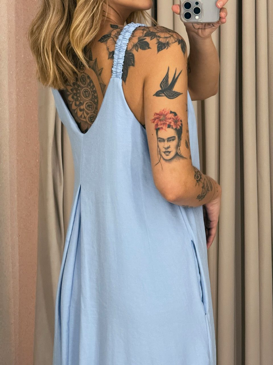 VESTIDO SUZANE 02 ALÇA AZUL