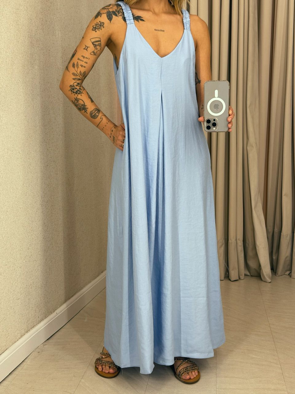 VESTIDO SUZANE 02 ALÇA AZUL