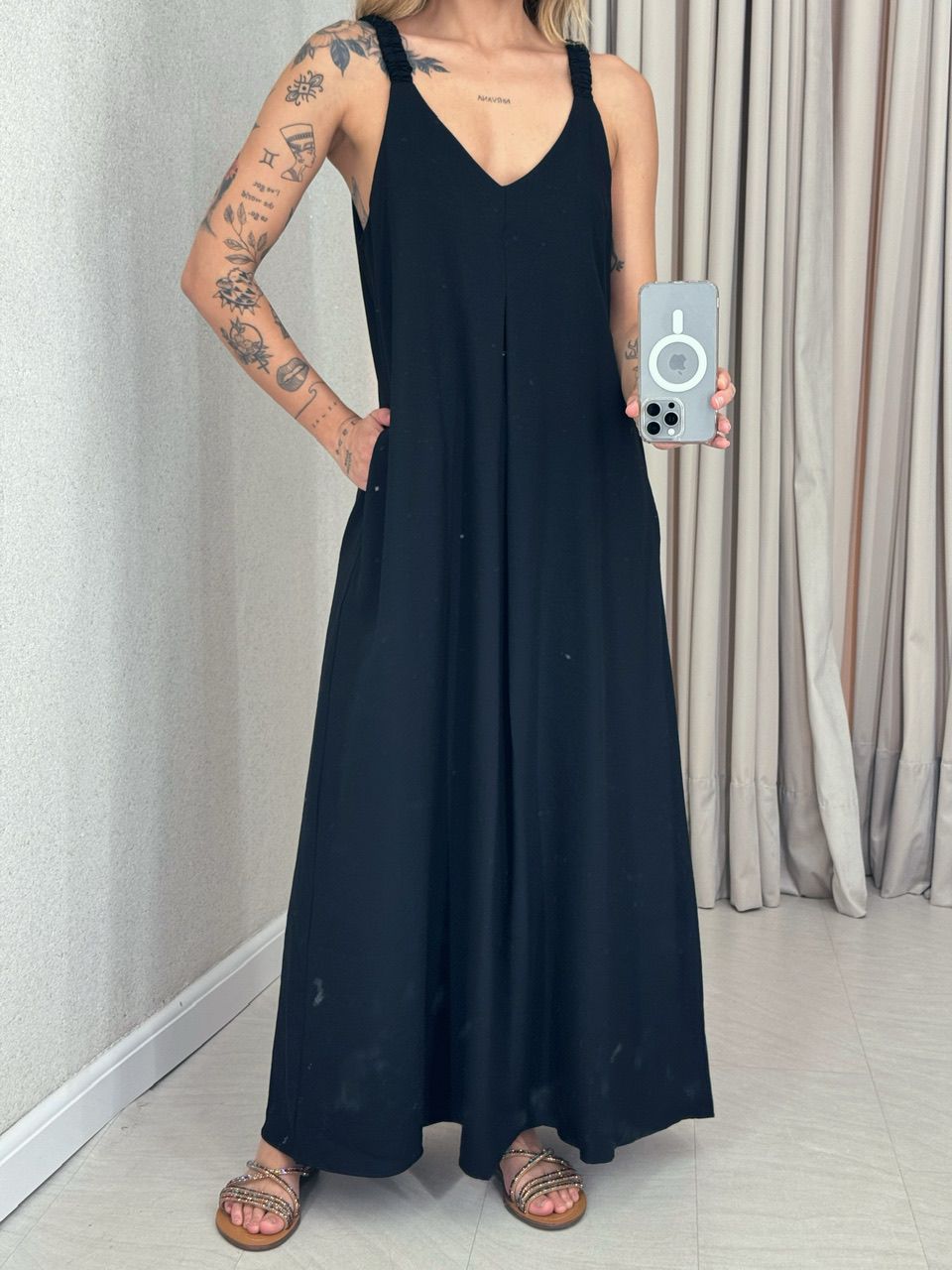 VESTIDO SUZANE 02 ALÇA PRETO