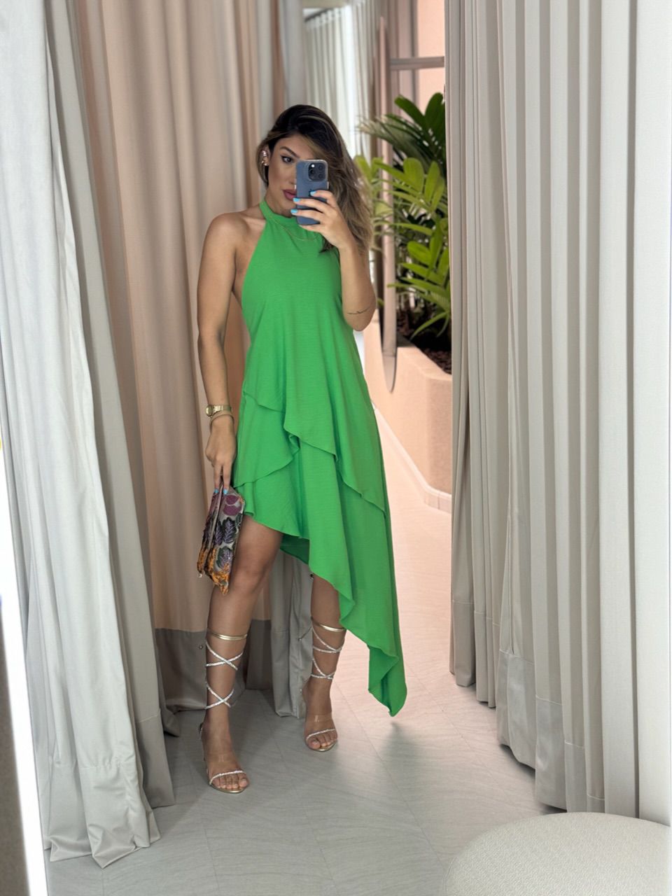 VESTIDO KAMILA FRENTE ÚNICA VERDE