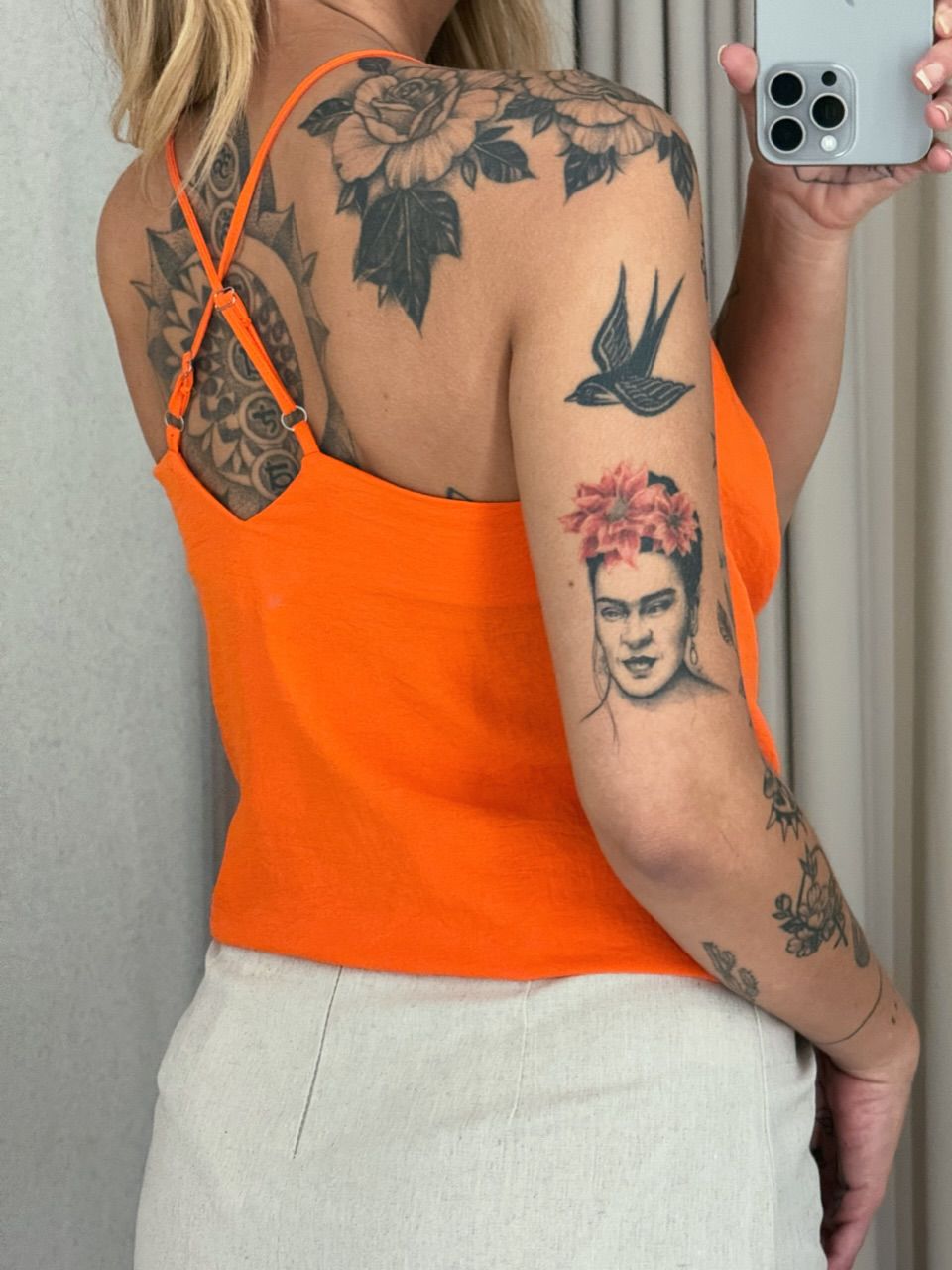 BLUSA PRISCILA ALÇA Laranja