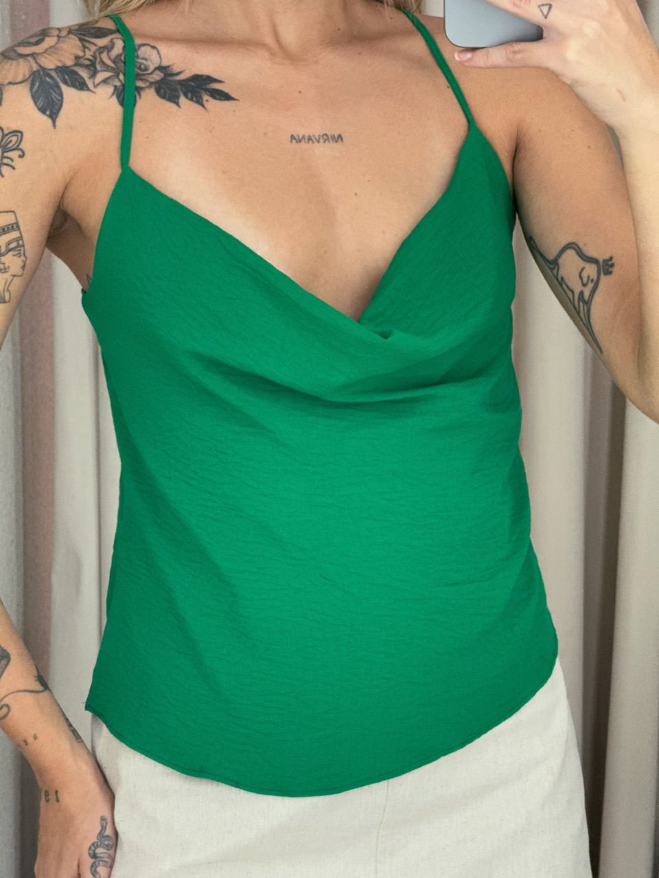 BLUSA PRISCILA ALÇA verde