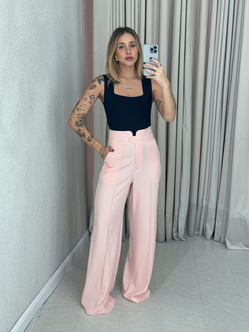 CALÇA KAREN PANTALONA BABY PINK - 0060360366 - CAROLLA FERRARO