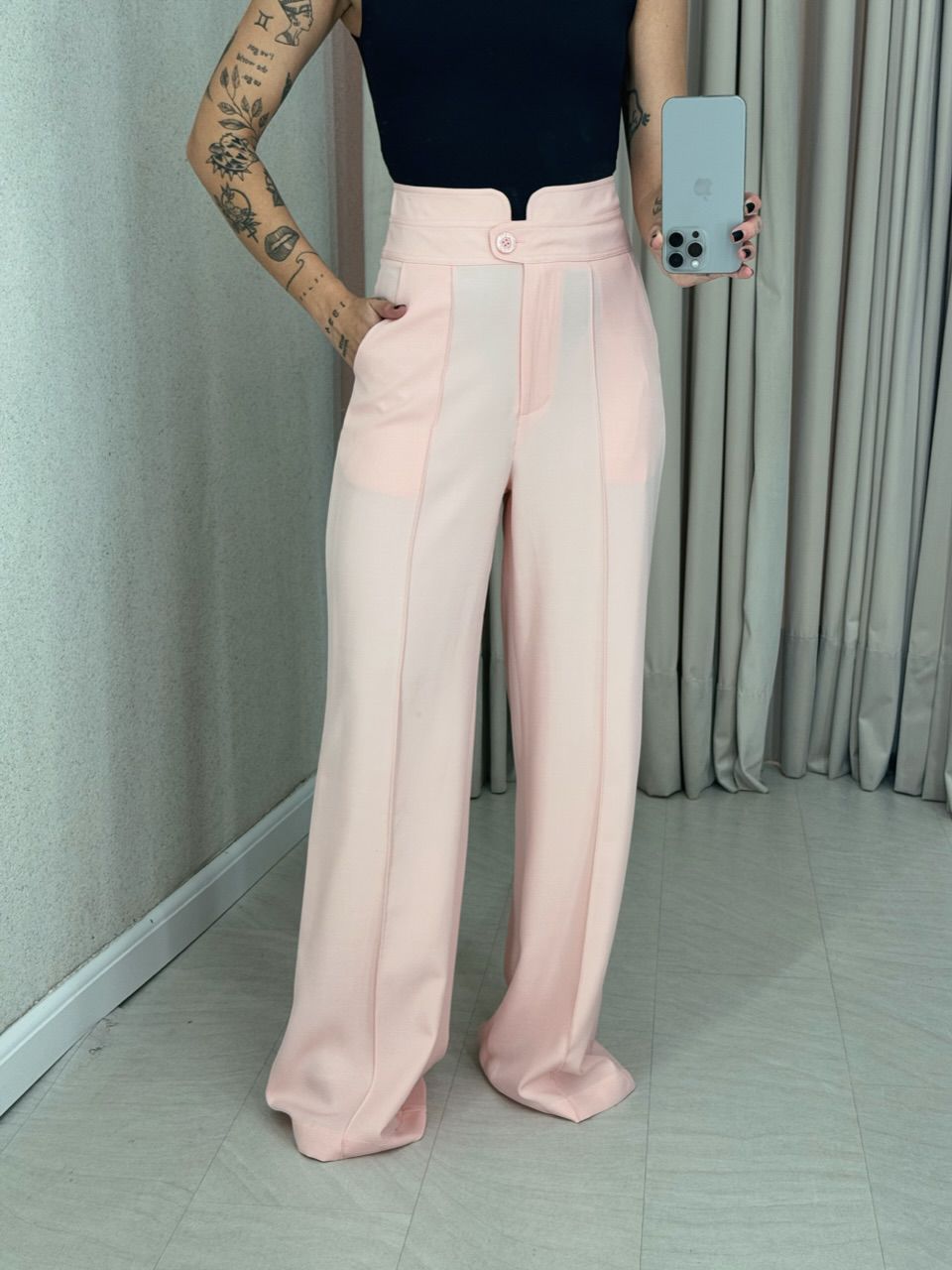 CALÇA KAREN PANTALONA BABY PINK