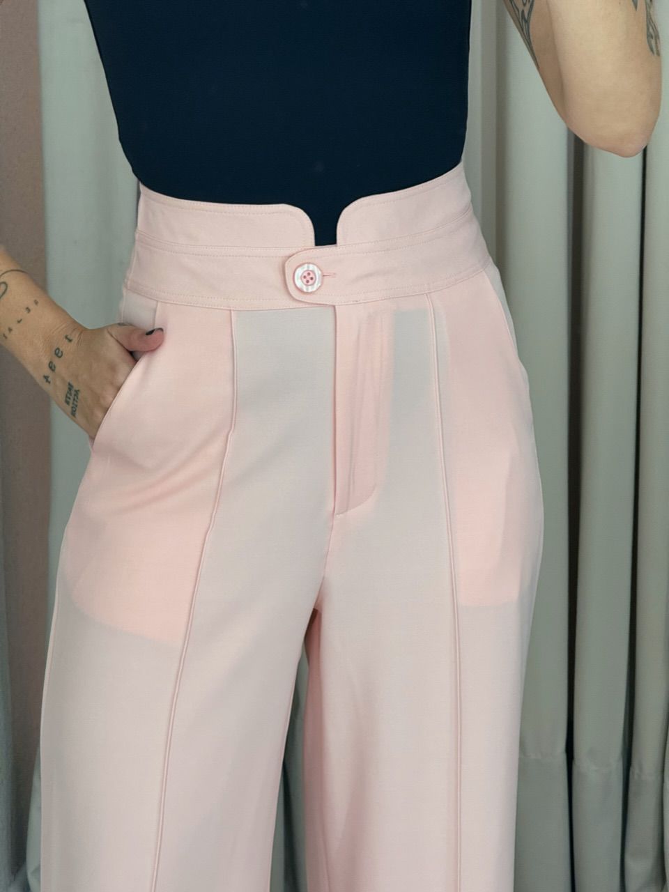 CALÇA KAREN PANTALONA BABY PINK