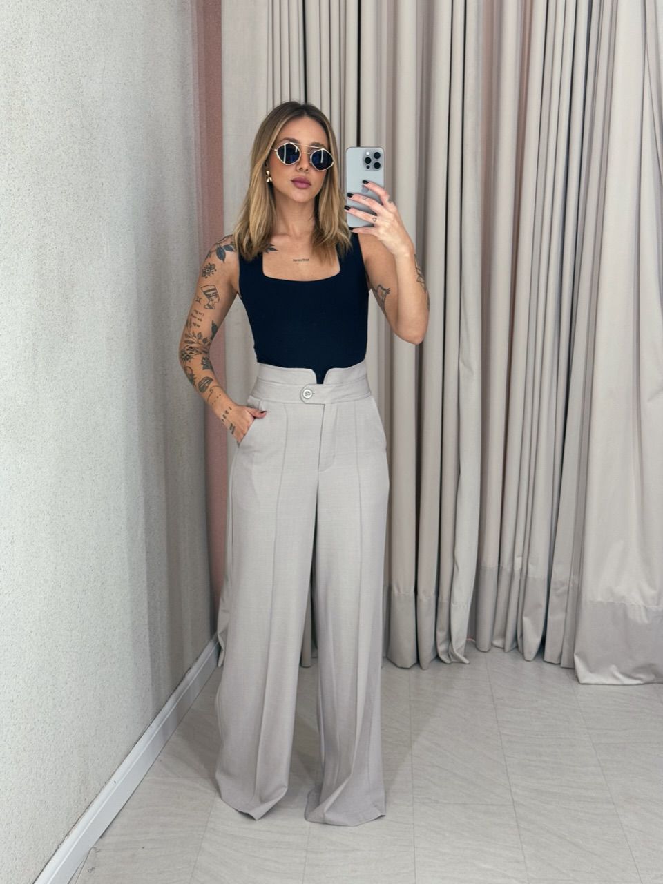CALÇA KAREN PANTALONA CAQUI