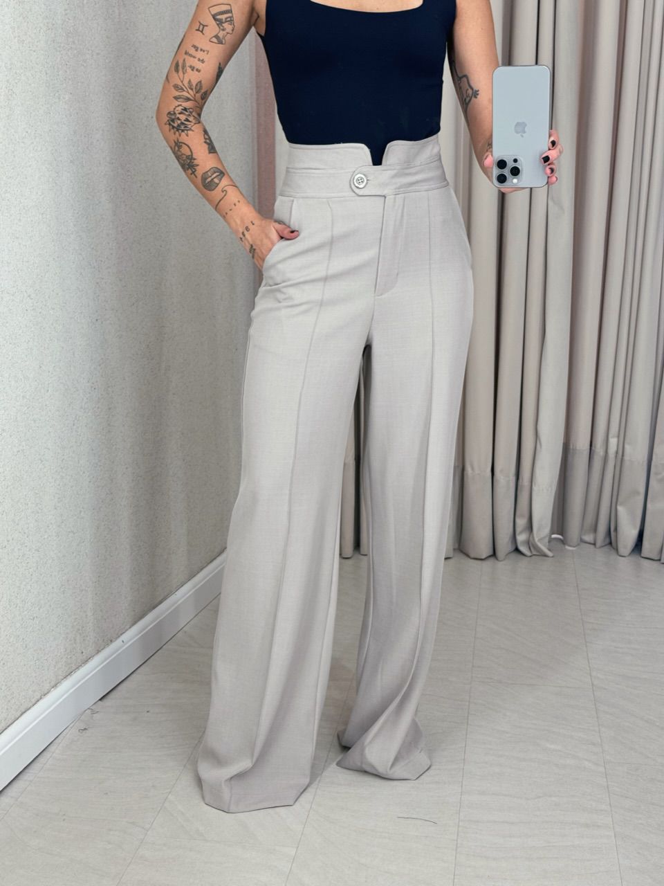 CALÇA KAREN PANTALONA CAQUI