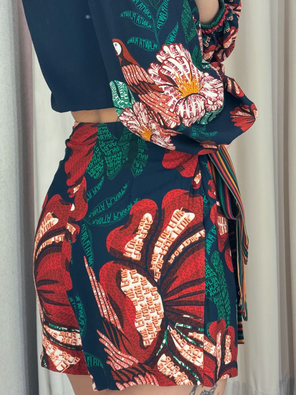 SHORT SAIA BIANCA ESTAMPADO MARINHO