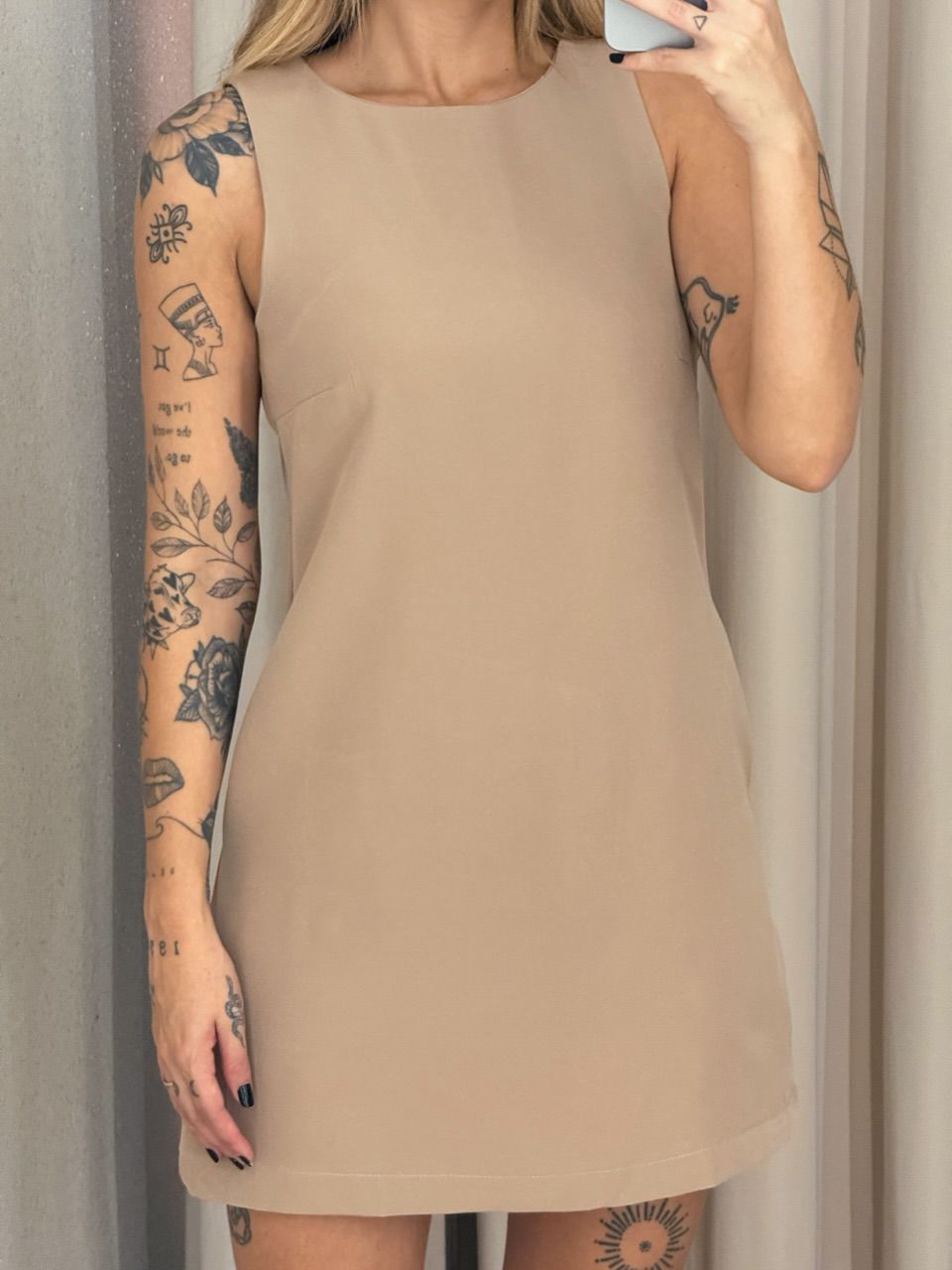 VESTIDO GRAZIELA CURTO NUDE