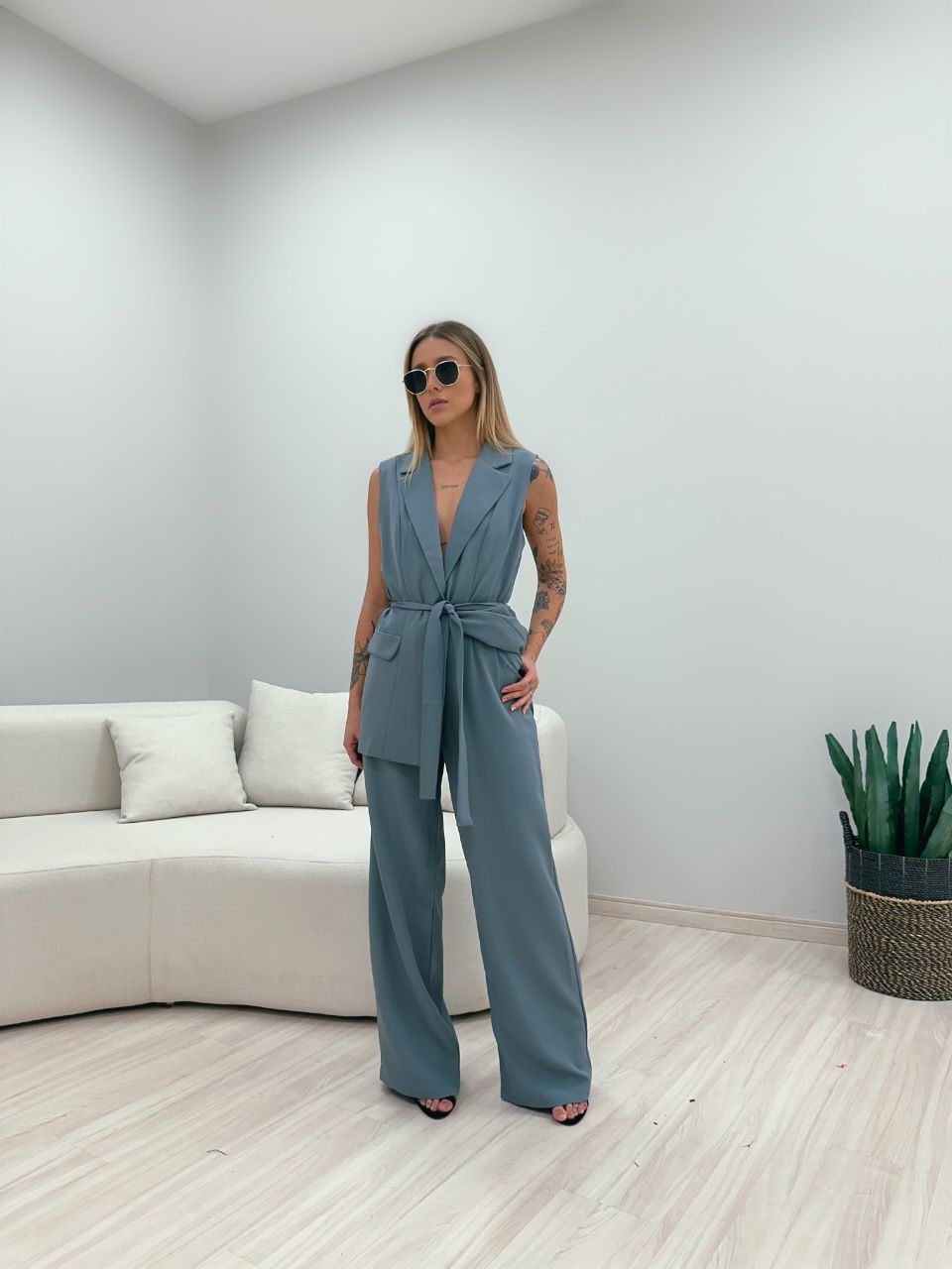 CONJUNTO GABI COLETE CINZA - 0049040091 - CAROLLA FERRARO