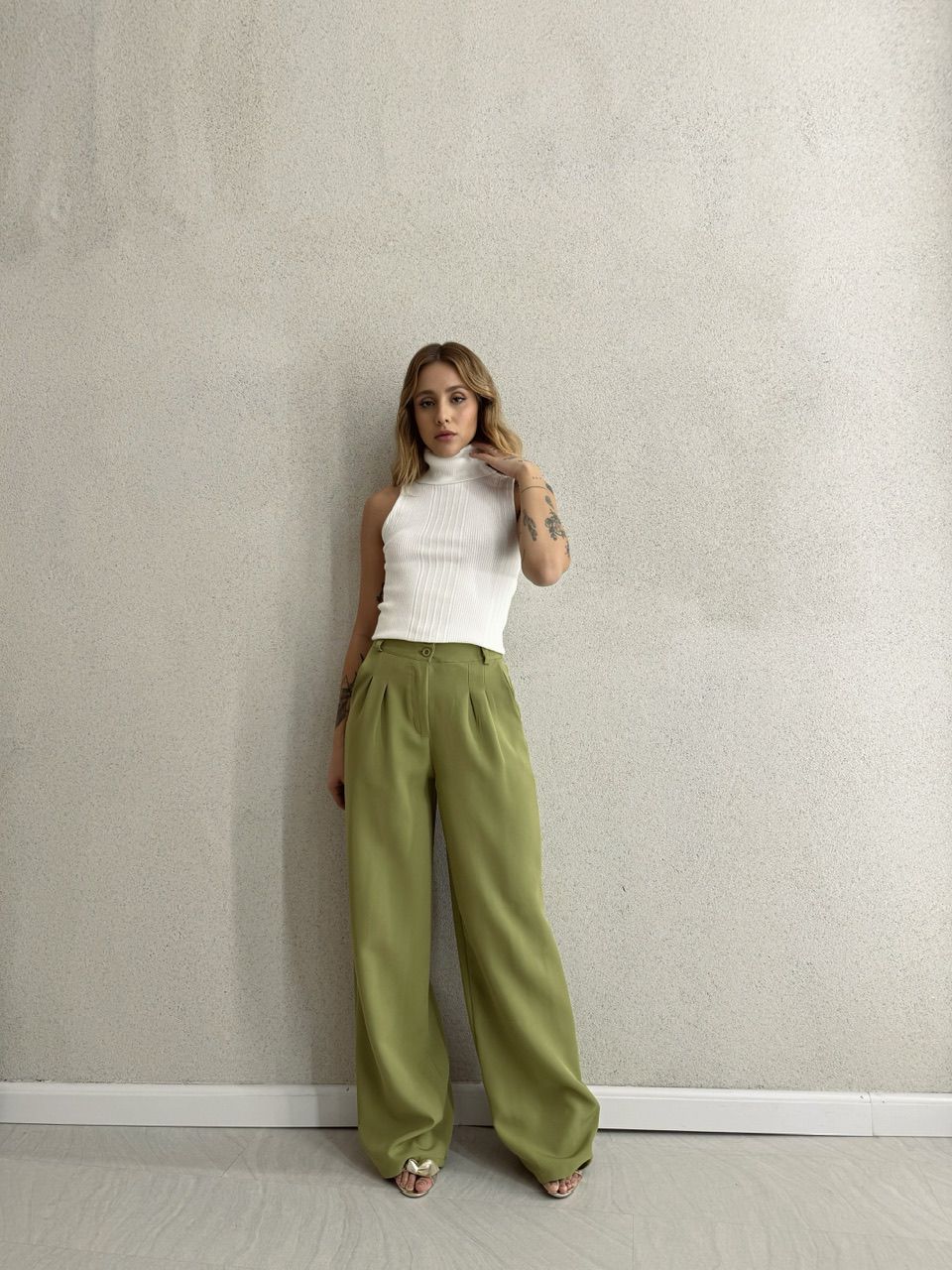CALÇA ALICE PANTALONA PISTACHE
