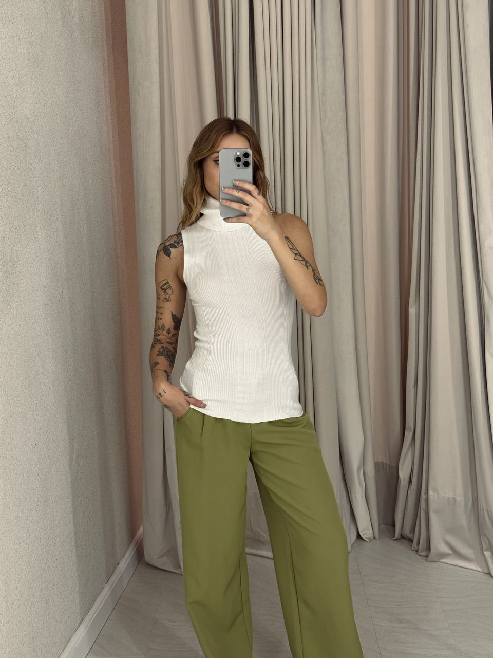 CALÇA ALICE PANTALONA PISTACHE