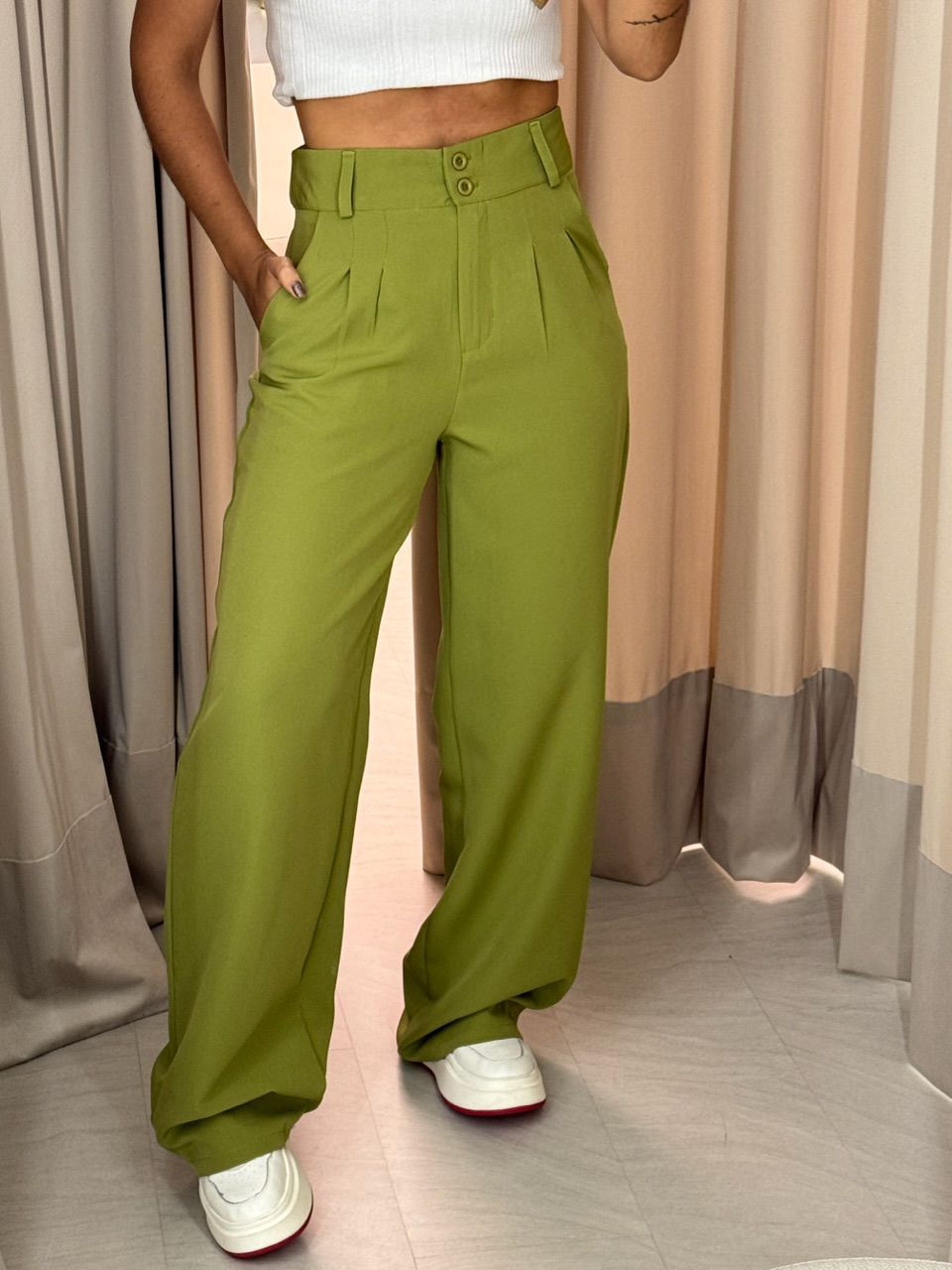 CALÇA ALICE PANTALONA PISTACHE