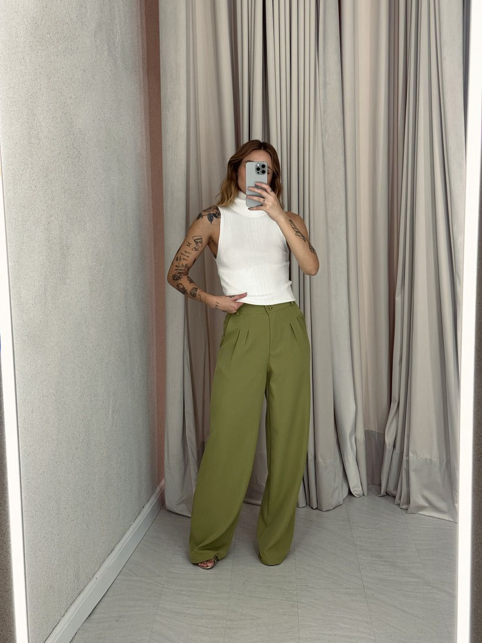 CALÇA ALICE PANTALONA PISTACHE