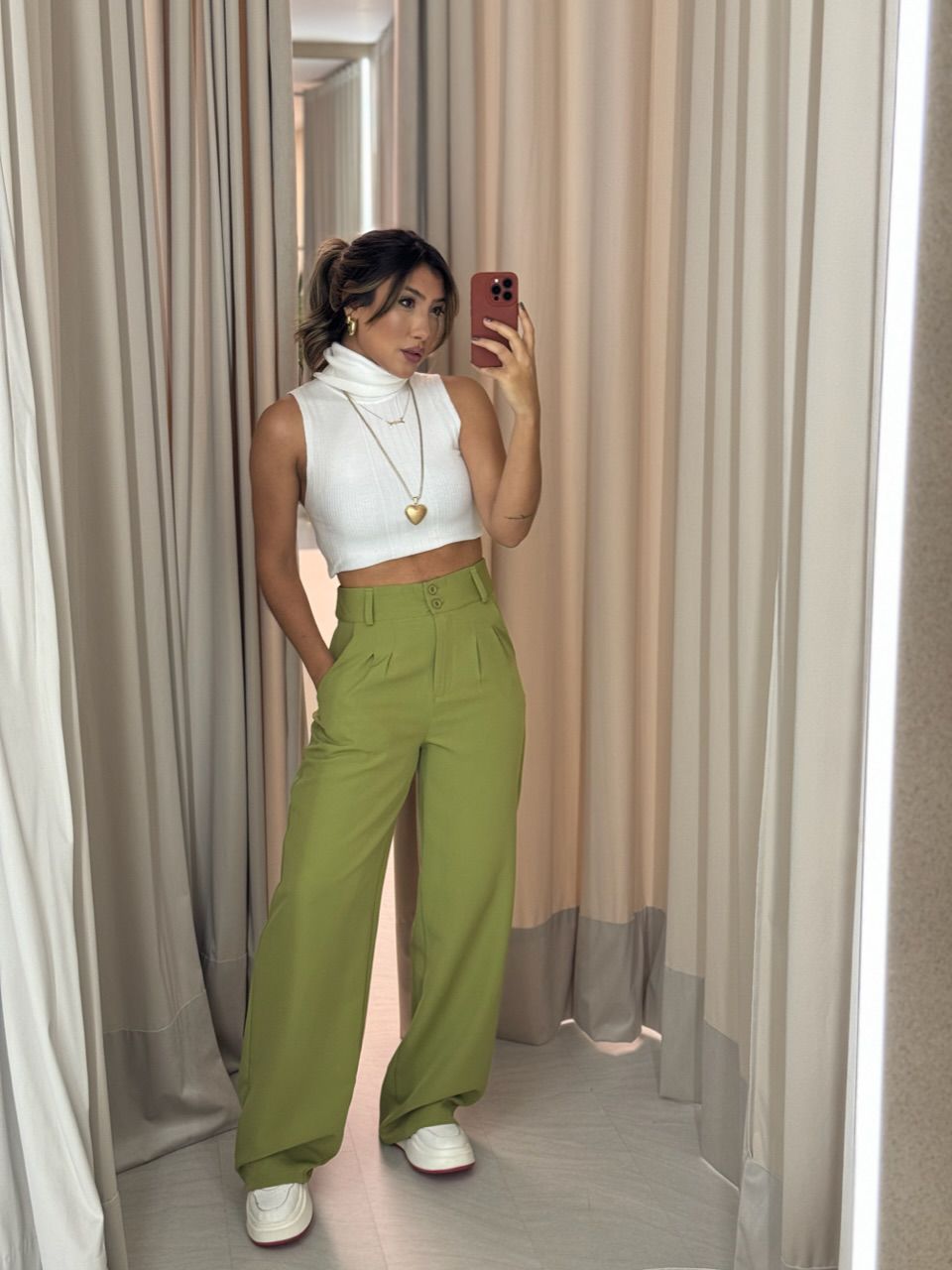 CALÇA ALICE PANTALONA PISTACHE