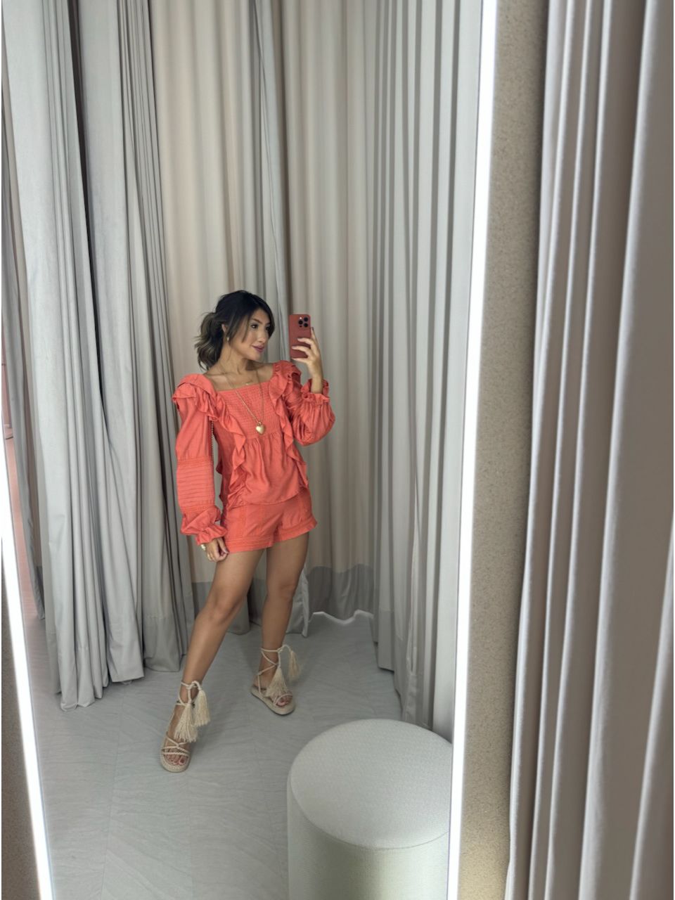 CONJUNTO ALESSANDRA BOHO LARANJA