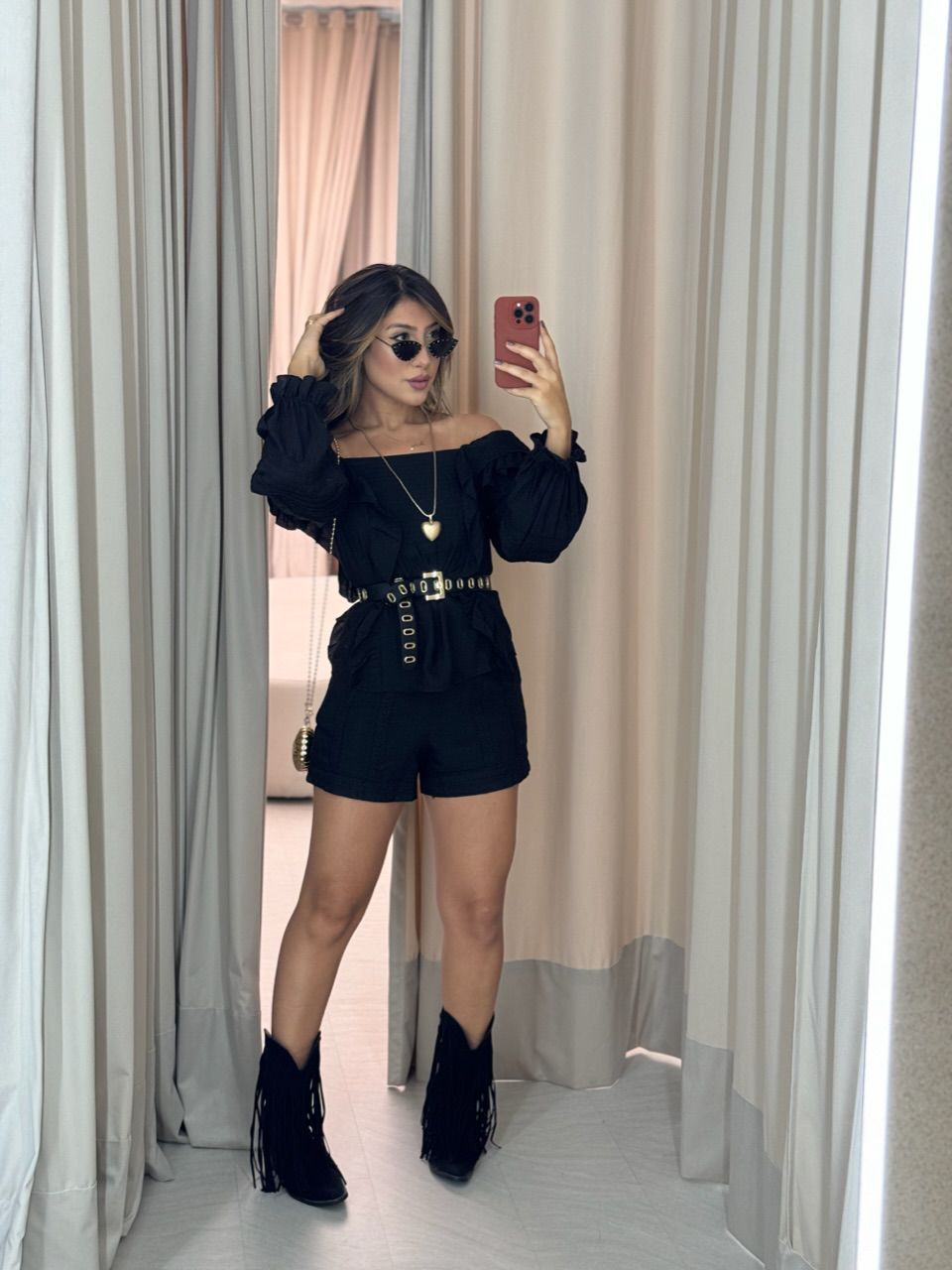 CONJUNTO ALESSANDRA BOHO PRETO