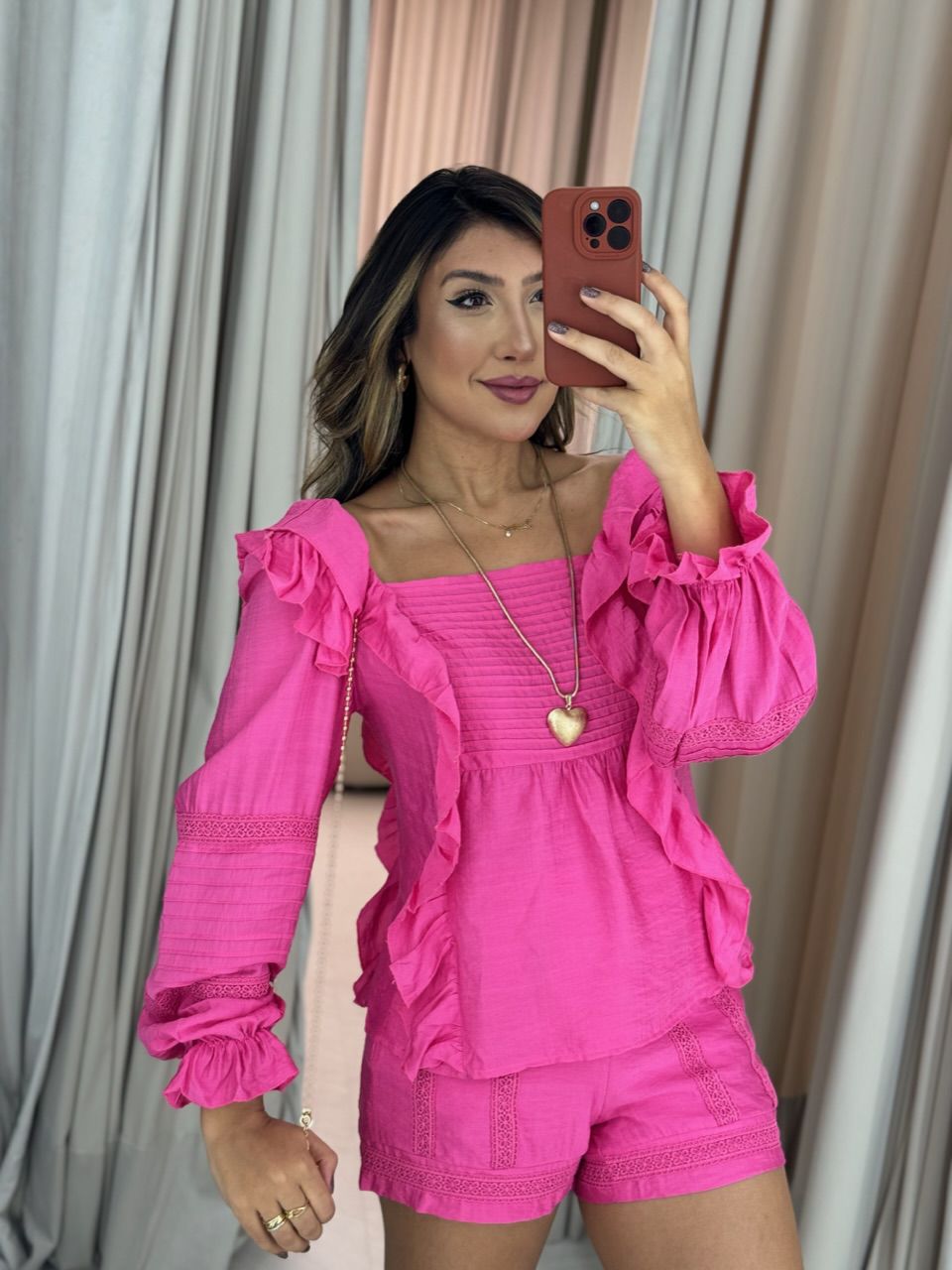 CONJUNTO ALESSANDRA BOHO ROSA