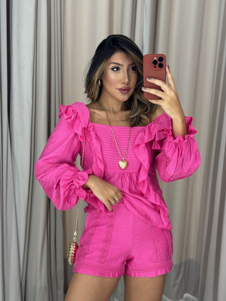 CONJUNTO ALESSANDRA BOHO ROSA