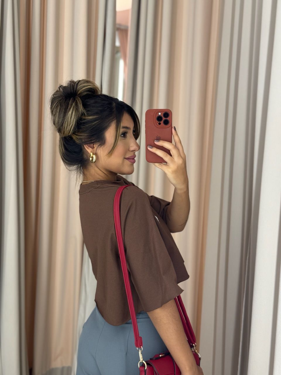 CROPPED CHERRY MARROM ESCURO