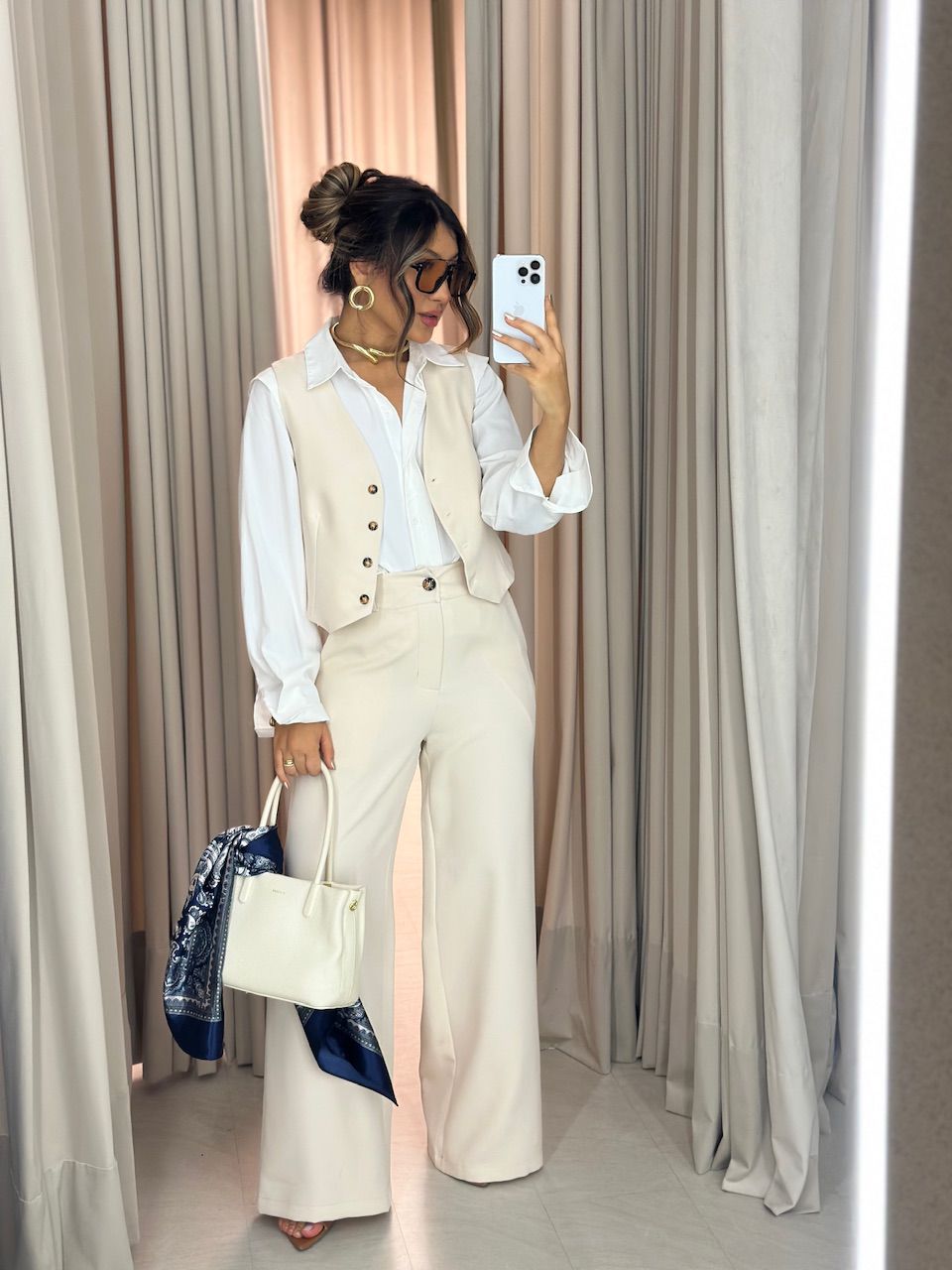 CONJUNTO VIRGÍNIA CALÇA AREIA