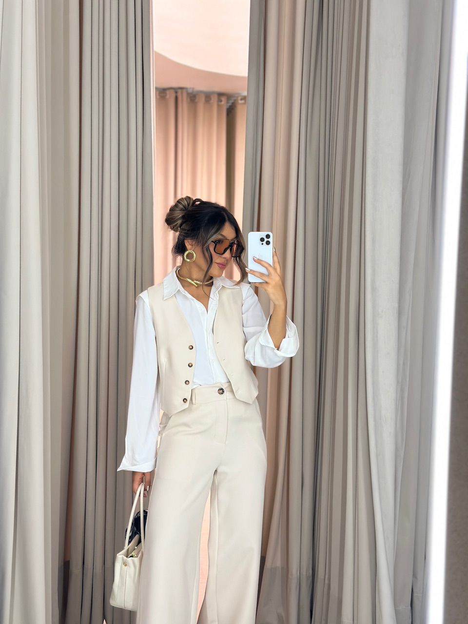 CONJUNTO VIRGÍNIA CALÇA AREIA