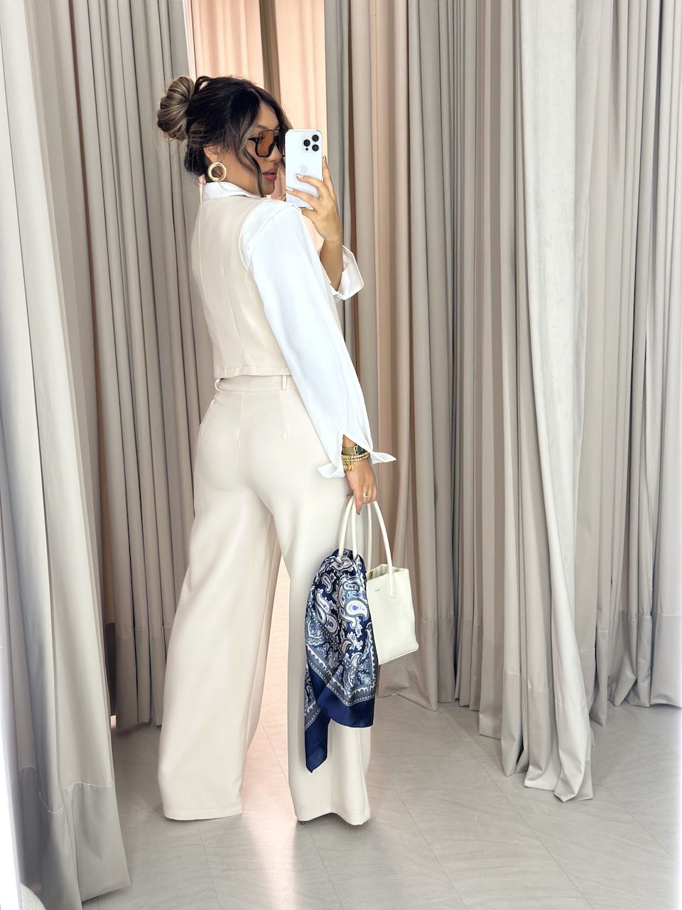CONJUNTO VIRGÍNIA CALÇA AREIA